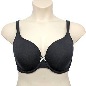 Cacique Lane Bryant Womens Bra T Shirt Cotton Blend Size 40DDD Black